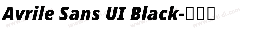 Avrile Sans UI Black字体转换